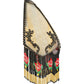 Meyda Lighting Isabella 15" Antique Brass Wall Sconce With Beige & Red Art Shade Glass