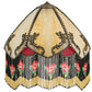 Meyda Lighting Isabella 15" Antique Brass Wall Sconce With Beige & Red Art Shade Glass