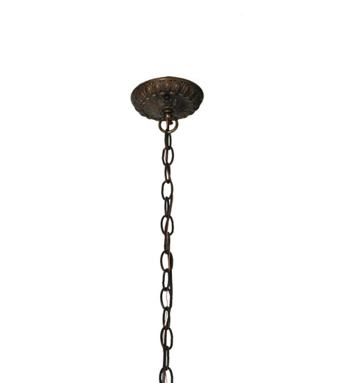 Meyda Lighting Isabella 20" 3-Light 3-Arm Chandelier With Multi-Colored Shade