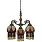 Meyda Lighting Isabella 20" 3-Light 3-Arm Chandelier With Multi-Colored Shade