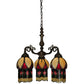 Meyda Lighting Isabella 20" 3-Light 3-Arm Chandelier With Multi-Colored Shade