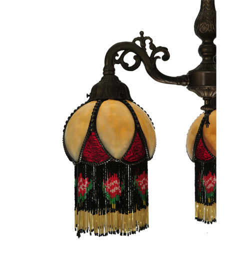 Meyda Lighting Isabella 20" 3-Light 3-Arm Chandelier With Multi-Colored Shade