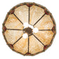 Meyda Lighting Isabella 20" 3-Light Antique Brass Pendant Light With Multi-Colored Shade Glass