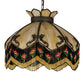 Meyda Lighting Isabella 21" 3-Light Craftsman Brown Pendant Light With Beige Art Glass & Fringe Shade