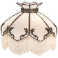 Meyda Lighting Isabella 21" Craftsman Brown Highlighted & White Iridescent Shade Glass