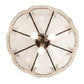Meyda Lighting Isabella 31315 21" 3-Light Craftsman Brown Pendant Light With White Iridescent Art Glass & Whit Pearl Fringe Shade