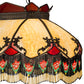 Meyda Lighting Isabella 44" 6-Light Craftsman Brown Highlighted Island Pendant Light With Beige & Red Art Shade Glass
