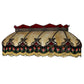 Meyda Lighting Isabella 45" Craftsman Brown Highlighted Frame With Beige & Red Art Shade Glass and Fringe