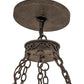 Meyda Lighting Isabo 48" 24-Light 2-Tier Antiquity Chandelier With Amber Mica Shade Glass