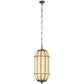 Meyda Lighting Islington 13" 3-Light Tarnished Copper Pendant Light With Beige Botticino Idalight Shade