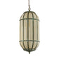 Meyda Lighting Islington 13" 3-Light Tarnished Copper Pendant Light With Beige Botticino Idalight Shade