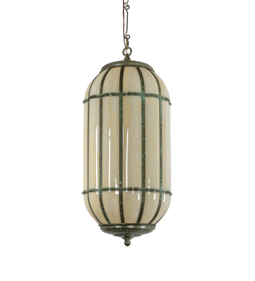 Meyda Lighting Islington 13" 3-Light Tarnished Copper Pendant Light With Beige Botticino Idalight Shade