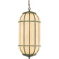 Meyda Lighting Islington 13" 3-Light Tarnished Copper Pendant Light With Beige Botticino Idalight Shade