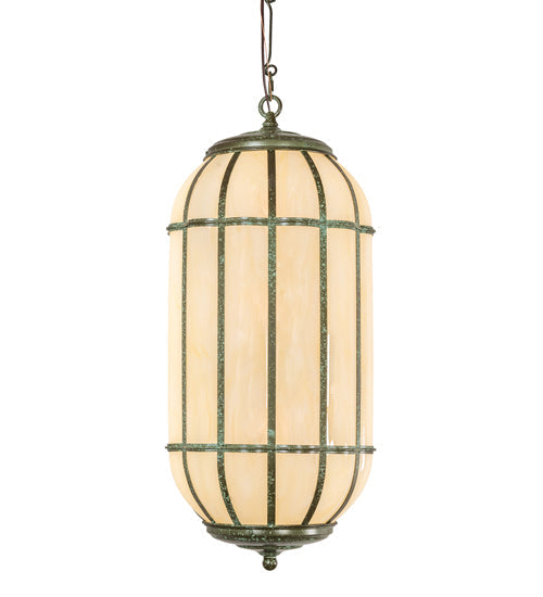 Meyda Lighting Islington 13" 3-Light Tarnished Copper Pendant Light With Beige Botticino Idalight Shade