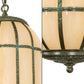 Meyda Lighting Islington 13" 3-Light Tarnished Copper Pendant Light With Beige Botticino Idalight Shade