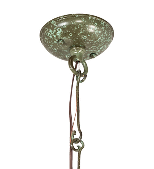 Meyda Lighting Islington 13" 3-Light Tarnished Copper Pendant Light With Beige Botticino Idalight Shade