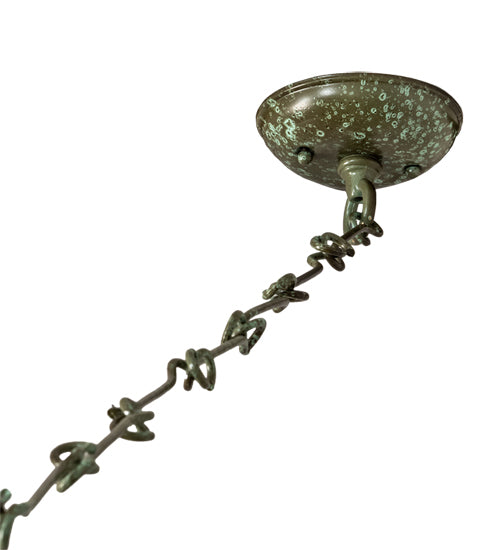 Meyda Lighting Islington Catenary 32" 3-Light Tarnished Copper Pendant Light With Beige Botticino Idalight Shade