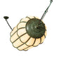 Meyda Lighting Islington Catenary 32" 3-Light Tarnished Copper Pendant Light With Beige Botticino Idalight Shade