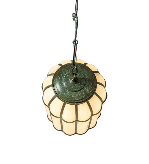 Meyda Lighting Islington Catenary 32" 3-Light Tarnished Copper Pendant Light With Beige Botticino Idalight Shade