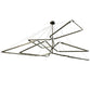 Meyda Lighting Isotope 216" LED Antique Copper Chandelier With Frosted Clear Contrail Mist Idalight Shade