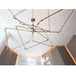 Meyda Lighting Isotope 216" LED Antique Copper Chandelier With Frosted Clear Contrail Mist Idalight Shade