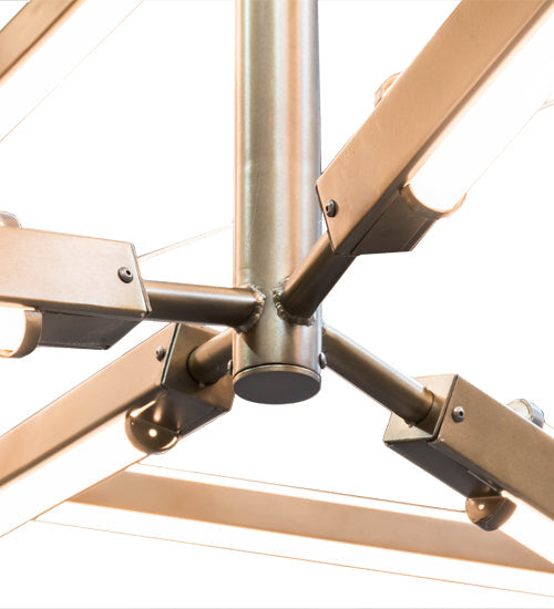 Meyda Lighting Isotope 216" LED Antique Copper Chandelier With Frosted Clear Contrail Mist Idalight Shade