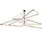 Meyda Lighting Isotope 216" LED Antique Copper Chandelier With Frosted Clear Contrail Mist Idalight Shade