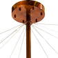 Meyda Lighting Isotope 216" LED Transparant Copper On Extreme Chrome Chandelier With Clear Frosted Idalight Shade