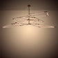 Meyda Lighting Isotope 216" LED Transparant Copper On Extreme Chrome Chandelier With Clear Frosted Idalight Shade