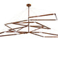 Meyda Lighting Isotope 216" LED Transparant Copper On Extreme Chrome Chandelier With Clear Frosted Idalight Shade