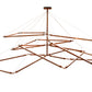 Meyda Lighting Isotope 216" LED Transparant Copper On Extreme Chrome Chandelier With Clear Frosted Idalight Shade