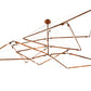 Meyda Lighting Isotope 216" LED Transparant Copper On Extreme Chrome Chandelier With Clear Frosted Idalight Shade