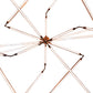 Meyda Lighting Isotope 216" LED Transparant Copper On Extreme Chrome Chandelier With Clear Frosted Idalight Shade