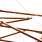 Meyda Lighting Isotope 216" LED Transparant Copper On Extreme Chrome Chandelier With Clear Frosted Idalight Shade
