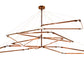 Meyda Lighting Isotope 216" LED Transparant Copper On Extreme Chrome Chandelier With Clear Frosted Idalight Shade