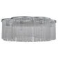 Meyda Lighting Ivela 32" 7-Light Extreme Chrome Flush Mount Light With Crystal Idalight Shade Glass