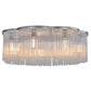 Meyda Lighting Ivela 32" 7-Light Extreme Chrome Flush Mount Light With Crystal Idalight Shade Glass