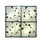 Meyda Lighting Ivy 36"Sq 8-Light Textured Black Flush Mount Light With White Statuario Idalight Shade
