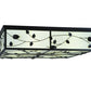 Meyda Lighting Ivy 51" 8Light Textured Black Flush Mount Light With Statuario Idalight Shade Glass