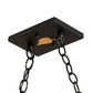Meyda Lighting Ivy 52" 8-Light Textured Black Island Pendant Light With Amber Shade Glass