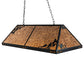 Meyda Lighting Ivy 52" 8-Light Textured Black Island Pendant Light With Amber Shade Glass