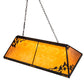 Meyda Lighting Ivy 52" 8-Light Textured Black Island Pendant Light With Amber Shade Glass