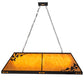 Meyda Lighting Ivy 52" 8-Light Textured Black Island Pendant Light With Amber Shade Glass
