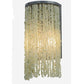 Meyda Lighting Jade 8" 2-Light Black Chrome Over Nickel Charm Wall Sconce With Green Jadestone Shade