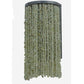 Meyda Lighting Jade 8" 2-Light Black Chrome Over Nickel Charm Wall Sconce With Green Jadestone Shade