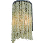 Meyda Lighting Jade 8" 2-Light Black Chrome Over Nickel Charm Wall Sconce With Green Jadestone Shade