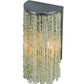 Meyda Lighting Jade 8" 2-Light Black Chrome Over Nickel Charm Wall Sconce With Green Jadestone Shade