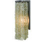 Meyda Lighting Jade 8" 2-Light Black Chrome Over Nickel Charm Wall Sconce With Green Jadestone Shade