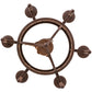 Meyda Lighting Jasmine 24" 6-Light Rust Nail Chandelier With Ivory Faux Candlelight