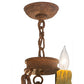 Meyda Lighting Jasmine 24" 6-Light Rust Nail Chandelier With Ivory Faux Candlelight